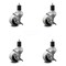 Service Caster 2 Inch Thermoplastic Wheel 1-7/8 Inch Expanding Stem Caster with Brakes, 4PK SCC-EX05S210-TPRS-SLB-178-4 - alternate 3